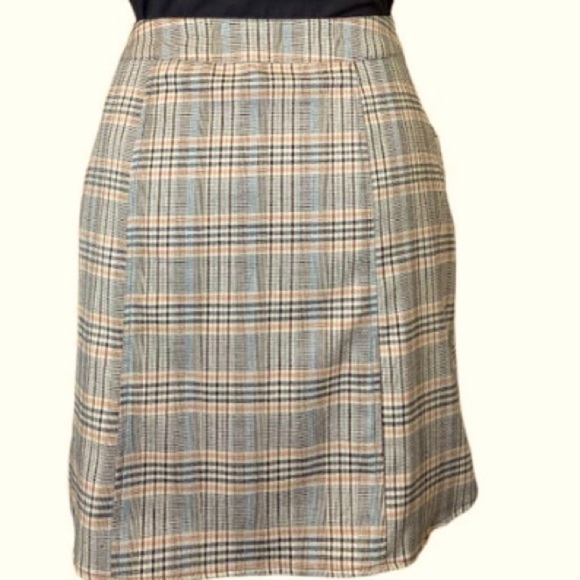 Urban Outfitters Pennsport Plaid Button-Front Skirt w/ Pockets Small - Picture 4 of 7